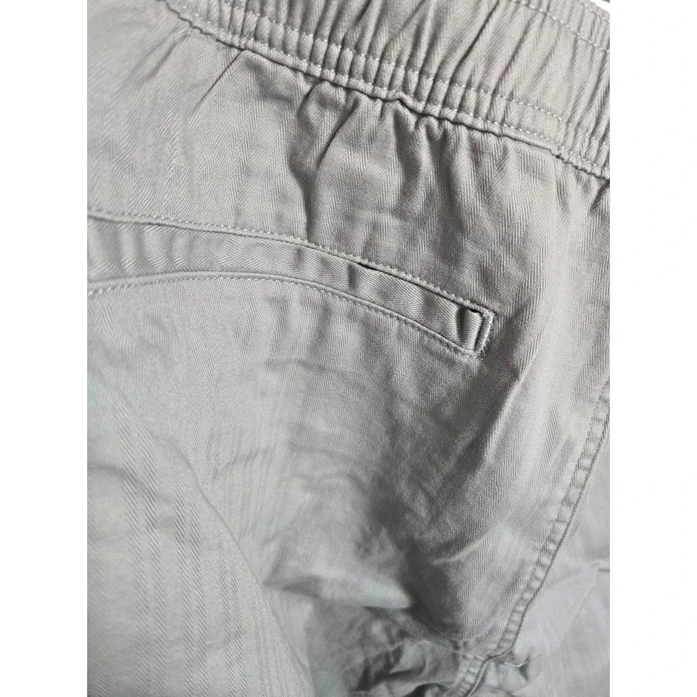 Gap Mens XXL Grey Herringbone Pull On Shorts Elastic Waist Drawstring New
